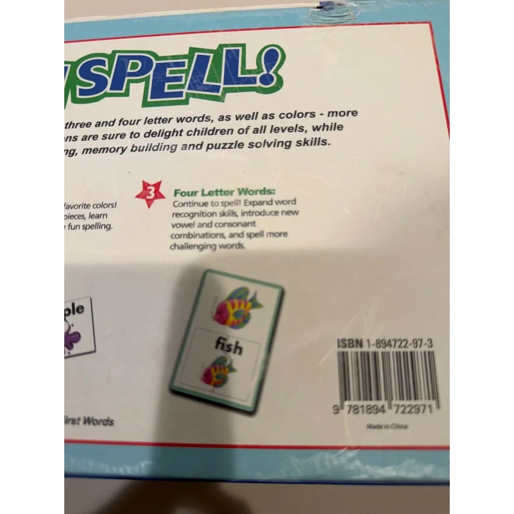 Spicebox I Can Spell Educational Puzzle Set Kids Learning 3 & 4 Letter Words
